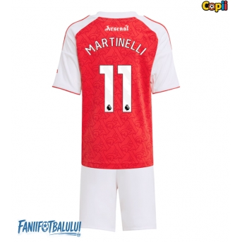 Arsenal Gabriel Martinelli #11 Echipament de Fotbal Replică 2025-26 Copii Acasa (+ Șorturi)